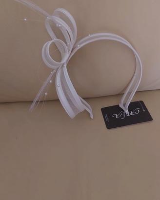 Cerchietto Sposa Bianco con Perline  - Nuovo