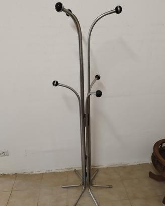 Attaccapanni vintage anni ’70 in metallo cromato