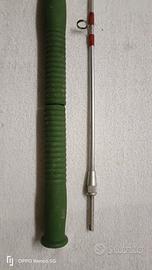 canna due pezzi pesca su ghiaccio mt 1.85