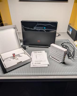 MODEM TIM HUB+ Wi-Fi 6 + GPON esterno ed interno
