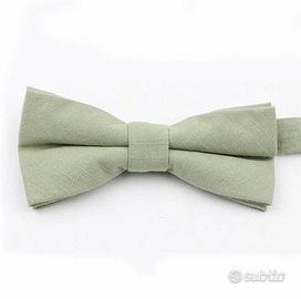 Papillon uomo verde salvia cotone taglia unica