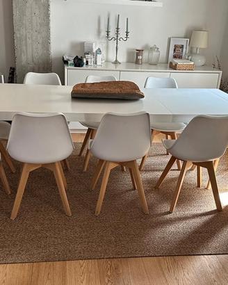 Tavolo Calligaris allungabile 160/220x90 + 8 sedie