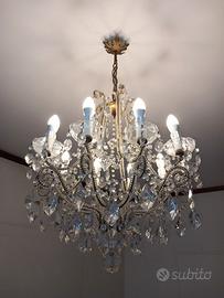 n°4 Lampadari a goccia cristallo anni '60