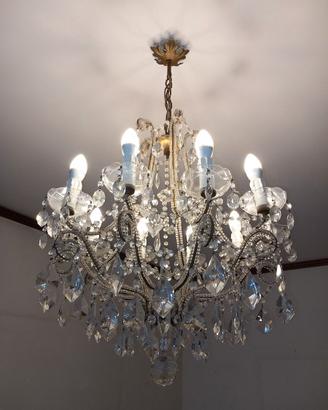 n°4 Lampadari a goccia cristallo anni '60