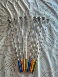 Set 8 spiedini in acciaio inox