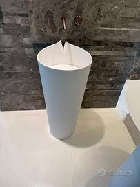 lavabo freestanding 42xh90 corian glacier white