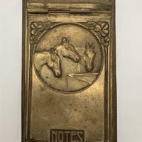 Porta bloc-notes cavalli metallo