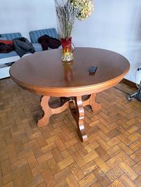 Tavolo rotondo cm. 120 in legno allungabile 