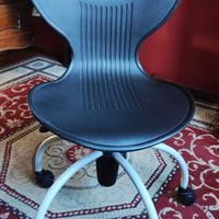 Sedia da ufficio/studio/gioco, in plastica rigida