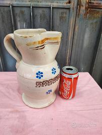Antica brocca pugliese Grottaglie maiolica x vino