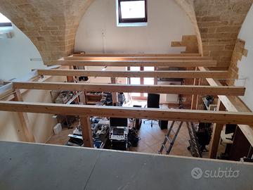 Soppalco in legno disponibile sino a 130 mq
