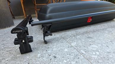 Box - baule tetto auto con barre universali Farad