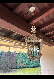 Lampadario shabby chic da esterno