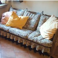 divano a dondolo in noce originale anni 70