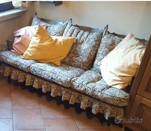 divano a dondolo in noce originale anni 70