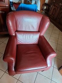 poltrona in pelle della fabbrica poltrone e sofà