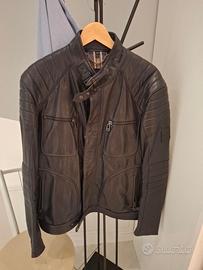Giacca in pelle Belstaff stile moto- Tg56