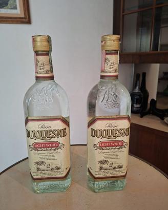 Set 2 bottiglie Duquesne Light White Rum, anni '90
