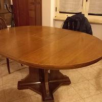 Tavolo rotondo in legno aspandibile