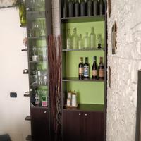 mobile in legno 2 pezzi colore noce scuro 