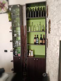 mobile in legno 2 pezzi colore noce scuro 