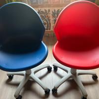 Coppia Sedie con ruote