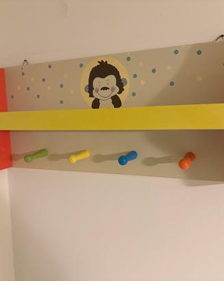 Mensola appendiabiti bambini