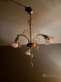 Lampadario in vetro Murano Vintage