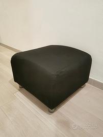 pouf poggiapiedi puf nero e bianco