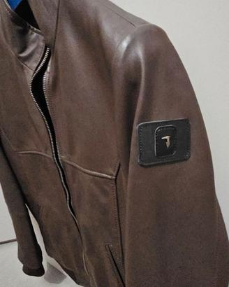 Giubbino in Pelle marrone uomo Trussardi