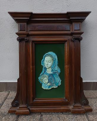 Capoletto maiolica Madonna d'epoca 