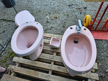 Wc e bidet ideal standard rosa anni '60 Gio Ponti