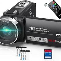 Videocamera 4K 48MP con zoom digitale 18X, visione