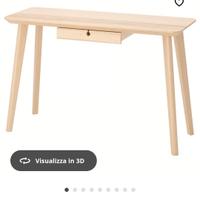 ikea scrivania Lisabo, legno chiaro, nuova