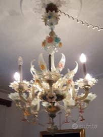 Lampadario in vetro di Murano – 6 luci