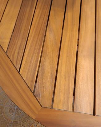 Tavolo ovale da giardino in legno massello