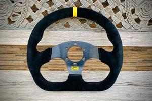 Volante OMP 320mm pelle scamosciata alcantara