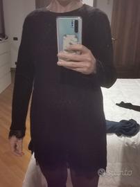 vestito nero traforato