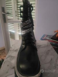 anfibi con plateau e strass