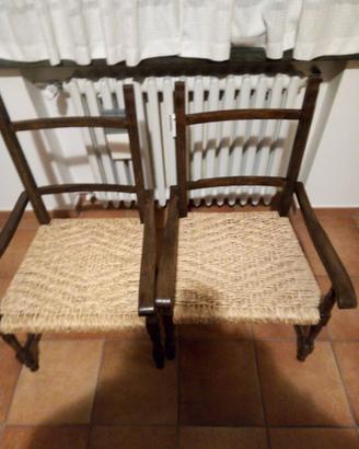 poltroncine color noce