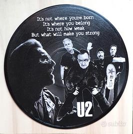 Vinile 33 giri da parete omaggio agli U2 