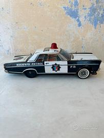 Highway Patrol Car - tin toy - vintage