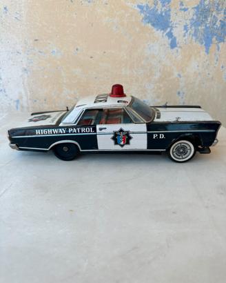 Highway Patrol Car - tin toy - vintage