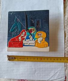 Orologio da parete al quarzo in ceramica smaltata