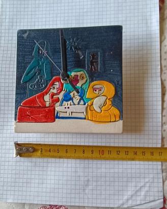Orologio da parete al quarzo in ceramica smaltata