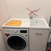 Mobile lavanderia con lavabo