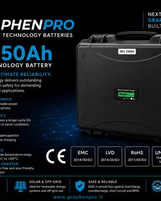 Batteria al Grafene 36V 150Ah per Motori Elettrici