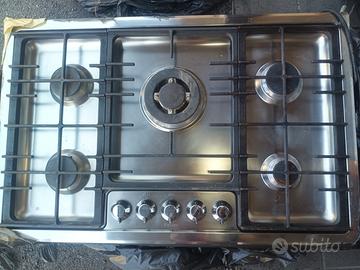 piano cottura 5 fuochi Foster  + cappa inox 