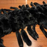 Scaldacollo lapin nero vera pelliccia