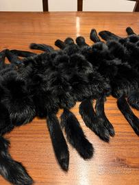 Scaldacollo lapin nero vera pelliccia